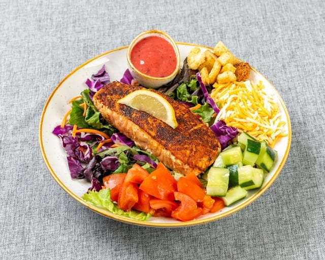 Grilled Salmon Salad.